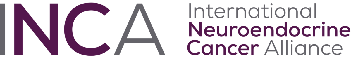 INCA logo with the word INCA to the left and International Neuroendocrine Cancer Alliance stacked to the right